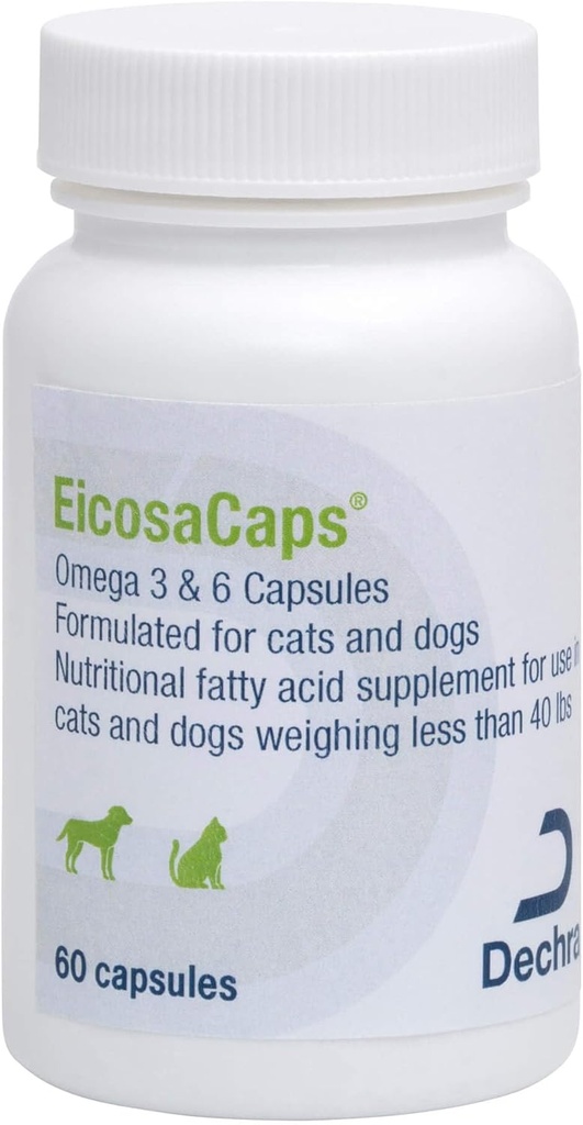 EicosaCaps ® Omega 3 & 6 kapsulės šunims ir katėms, 120 pr