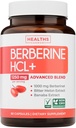 Berberine Supplement (Non-GMO & Vegetarian) Berberine HCL Plus Bitter Melon & Banaba Leaf Extract Capsules - Berberine 500mg Each, 1000mg Per Serve - AMPK Metabolic Activator - 60 Caps (No Pills)