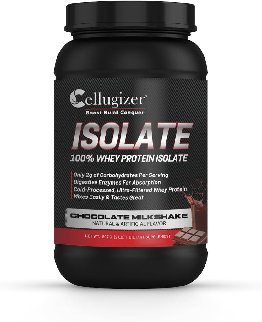 % 100 Whey Isolate 2lb, Chocolate I 25g protein, Fast Digesting I 0g Sugar, Low Carb