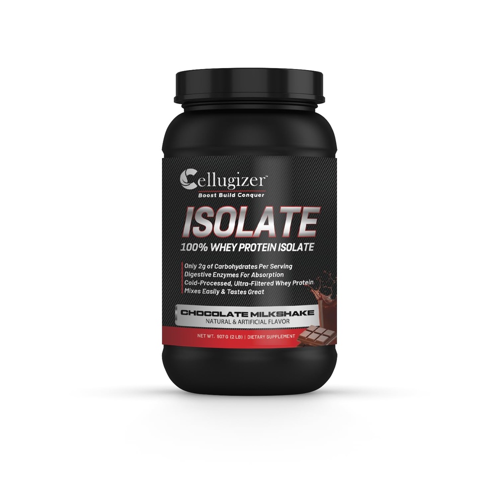 100% Whey Isolate 2lb, Chocolate I 25g Protein, Fast Digesting I 0g Sugar, Low Carb