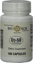 Bio-Tech Pharmacal D3-50 50,000 IU, 100 캡슐 Ð All-Natural 보충교재 Ð 지원 뼈, 심장 Neuromuscular, & 면역성이 있는 건강 ̈ 낙농장, 물고기, 글루텐, 땅콩, 껍질, & 콩
