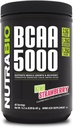 NutraBio BCAA 5000 Polvere - Vegan Fermented BCAAs - Supporta la crescita muscolare magra, Recupero, Endurance - 60 Servings - Kiwi Strawberry