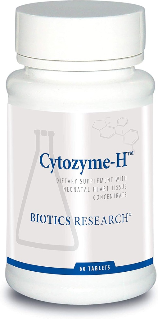 Biotica Onderzoek Cytozyme H Glandular Cardiovasculaire Ondersteuning, Bovine Heart Concentrate, bevordert spierondersteuning, Boosts Energie, SOD, Catalase, Krachtige Antioxidant Activiteit 60 Tablets