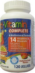 Uncle Moishy Childrens Multi-Vitamin Mineral Jellies with Choline - 120 Jellies by Uncle Moishy