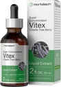 Horbäach Vitex Berry Chasteberry Extract Tincture | 2 fl oz | Super Concentrated Liquid | 알코올 무료 Chaste Tree Berry Supplement | 채식주의, 비 GMO, 글루텐 프리