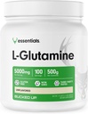Gestopt L-Glutamine 500g poeder, Glutenvrij, niet-GMO, ongearomatiseerd (100 porties)