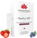 Hay's Naturals Turn Up ATP - 30 Packets | Sugar-Free Energy Drink Mix, Pure ATP, B-Vitamins, Electrolytes & Purenergy | 5g Carb | Muscle Recovery | Mixed Berry Flavor