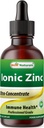 Natural Onenak Liquid Zinc - Immune euskarria - Bioerabilgarritasun handia - Beirazko botilak 2 OZ (60ml)