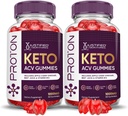 Justified Laboratories (2 Pack Proton Protein Keto ACV Gummis Advanced Formula 1000MG Proton Boost Formuliert mit Granatapfelfettpulver B12 Vegan Non GMO 120 Gummys