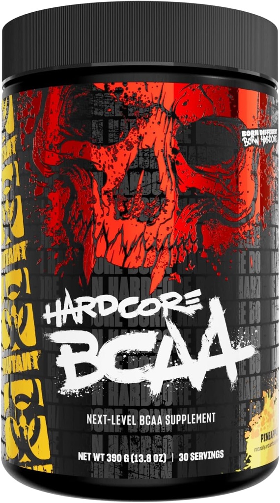 Mutant Hardcore BCAA - Warsztaty pre, intra lub post - BCAA Następny poziom branched- Chain Amino Acids Supplement - Hydration + Recovery - 30 Serving - Ananas