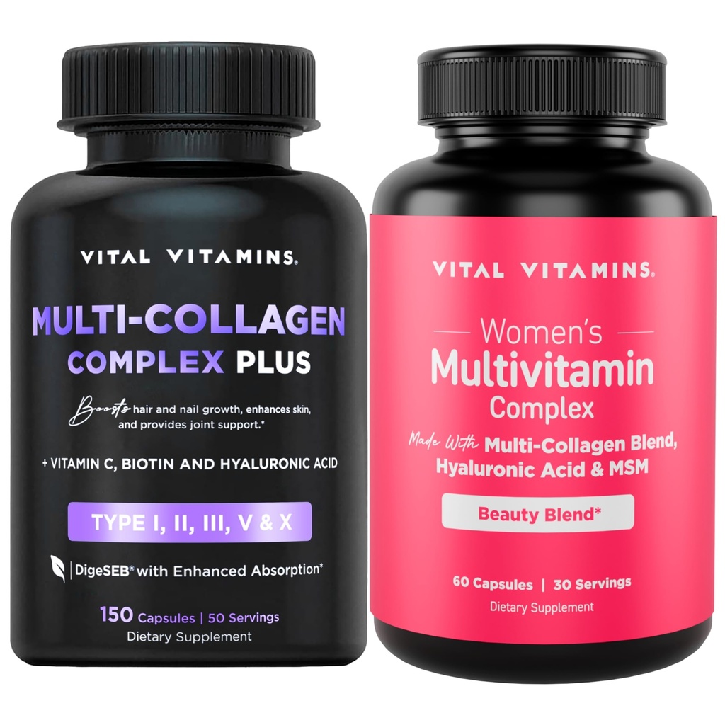 Vital Vitamins Multi Collagen Complex Plus + Women's Multivitamin Complex