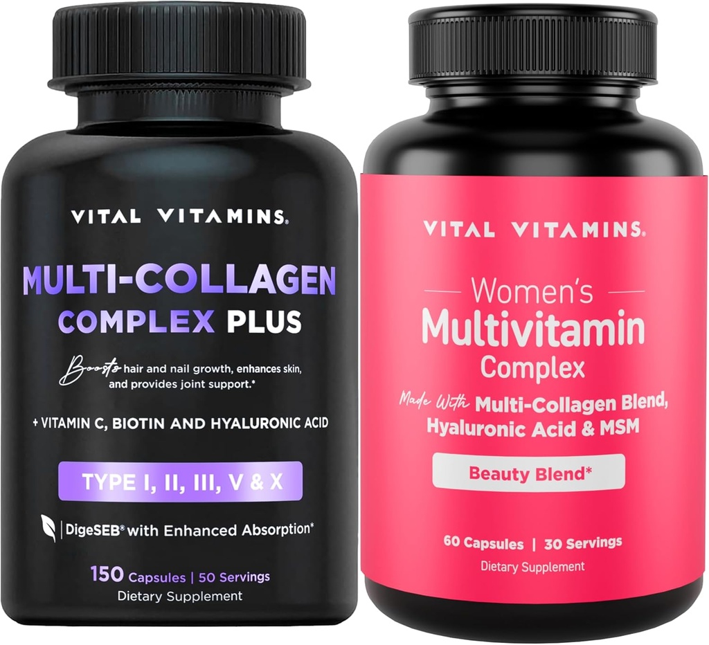 Vital Vitamins Multi Collagen Complex Plus + Women's Multivitamin Complex