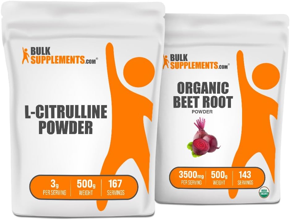 BulkSupplements L-Citrulline 500g + Sfeclă organică Root Powder 500g Bundle