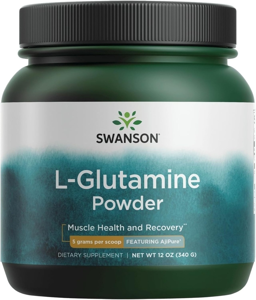 Swanson Amino Acid Ajipure L-Glutamina pó 12 Onça (340 g) Pwdr