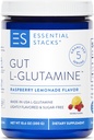 Essential Stacks Gut L-Glutamine Powder - Exclusiv Made in USA - Pure L Glutamine Powder for Gut Health (50 Servings, Raspberry Lemonade)