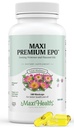 Organic Evening Primrose Oil Capsules 1500mg - EPO Gamma Linolenic Acid Supplement - Hormone Balance for Women - PMS & Hot Flashes Menopause Relief - GLA Hormonal Acne Supplements, 180 Count