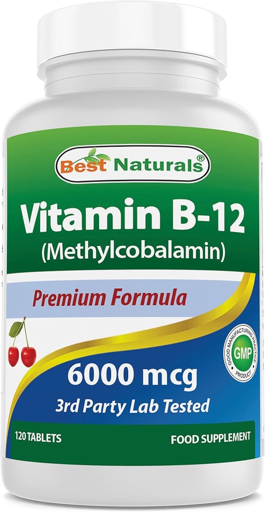 Best Naturals Vitamin B12 6000 mcg 120 tabletter