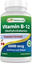 Parimad looduslikud vitamiinid B12 6000 mcg 120 tabletti
