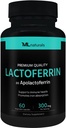 ML Naturals Lactoferrin 300 mg 60 Vegetable Capsules Supports a Healthy Immune System and Iron Absorption, NSF-Certified " cGMP-Compliant