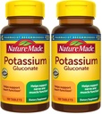 Nature Made Potassium Gluconate 550 mg, Dietary Supplement for Heart Health Support, 100 Tablets, 100 Day Supply (Pack of 2)