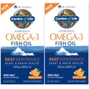 Garden of Life EPA/DHA Omega 3 Fish Oil - Minami Natural Brain Function, Heart and Mood Supplement, 120 Count (60-ct 2-Pack)