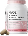 NYO3 Multivitamin pro ženy se zinkem a biocínem Vitamíny A, C, K, B2, B6, B12 & Multivitaminů 124; Denní Multivitaminů Krása & Energie 124; Bezlepkové, 60 denní dodávky