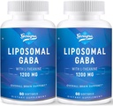 Lipostomal GABA amb L-Theanine 1200mmg - 2 Paquet d'alta capacitat per a GABA suplementaris, 120 Capules per a adults