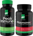 Daiwa Peak Immune 4 - Natürliche Immunsystem Booster + Daiwa Plasmanex 1 – Blutzirkulationsergänzung