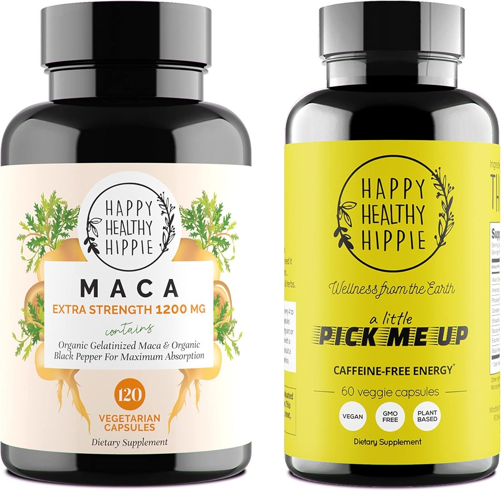 Happie Hippie Healse & โฟกัส (2-Pack) - Organic Maca & a Chick me Up