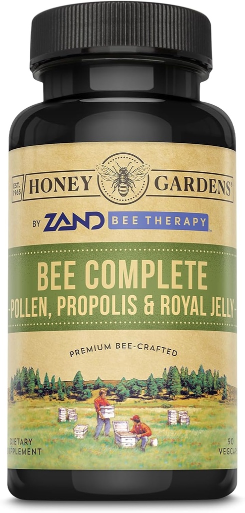 Honey Gardens Bee Pollen Royal Jelly e Propolis Capsule, 90 Conte
