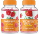 Magnesium + Melatonin 20mg, Gummies Bundle - Tasting Handia, bitamina osagarria, Gluten Free, GMO Free, Chewable Gummy