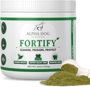 Dog Diş Təmizləyici Toz - Köpeklər üçün Fortify Dental Toz - Fresh Green Supplements ilə Plaque Remover və Freshens Bad Nefes - Contains Kelp, Probiyotiks, və Digər Sığma Materialları
