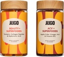 JUGO Skjønnhet + ACV Gummies Bundle - Collage, Biotin & Apple Cider Vinegar - Støtter hår, hud, negler, Gut Helse og Metabolisme - 100% vegetarisk og glutenfri