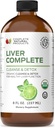 Liver Complete 8oz - Organic Liquid Cleanse & Detox Suplemen untuk High Enzymes, Fatty Liver, & Liver Dukungan