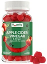 YUM-V'S Apple Cider Vinegar Gummies – ACV Gummies with Ginger & The Mother – Supports Metabolism, Vitality & Daily Wellness – Natural Apple Flavor Vegan, Non-GMO, Gluten-Free, Cider Gummy – 60 Count