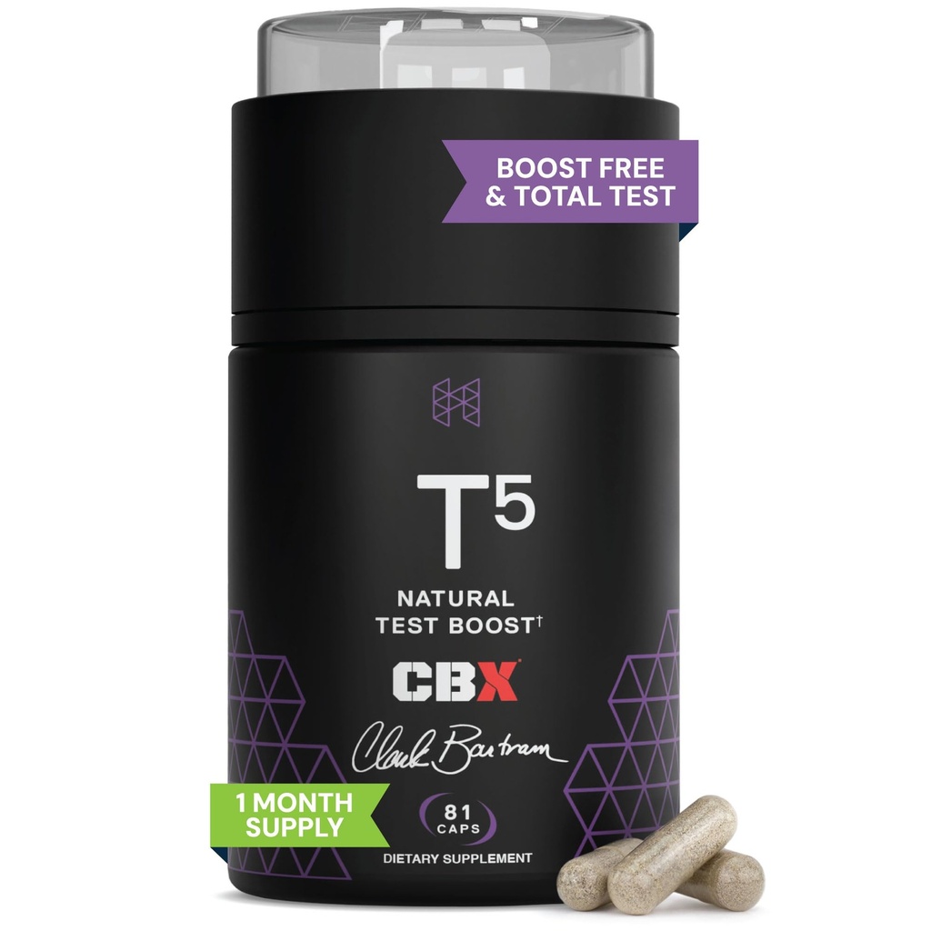 HPN T(5) Testosterone Optimization Booster | Natural Testosterone Supplement with Testofen | Increase Endurance & Energy | Improve Ability to Build Muscle with LJ100 | Vegan Friendly | 81 Capsules