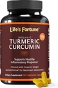 "Fortune Organic Turmeric Curcumin" dengan "Black Pepper" dan Ginger, "Enhanced Absorpsi", "Extra Strength Suplement", Gabungan & Imune Dukung, Non-GMO, 90 Cap "- 2250mg