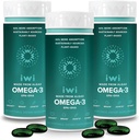 Iwi Omega-3, 90 Softgels (90 portions), Algae Omega 3 à base végétale végétalienne avec EPA + DHA, complément alimentaire de soutien pour corps entier, krill et huile de poisson alternative, sans arrière-goût de poisson