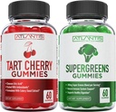 Atlantis Beslenme 60 Tart Cherry Gummies + 60 Supergreens Gummies.