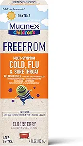 Mucinex Children's Liquid - FreeFrom Multi-Symptom Cold, Flu & Sore Throat 4oz