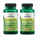Swanson Epic-Pro 25-Strain Probiotic with Prebiotic FOS for Gut-Health-Conscious Adults Seeking Comprehensive Digestive and Immune Support - 30 Billion CFU (30 Vegan DRcaps, 2 Pack)