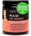 LEGION Pulse Pre Workout - All Natural Nitric Oxide Preworkout Trinken, um Energie zu steigern, Kreatin frei, natürlich gesüßt, Beta Alanine, Citrulline, Alpha GPC (Peach)