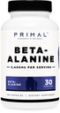 Primal Beta-Alanine Capsules 3400mg (30 Servings, 120 Capsules) - Supplement, Gluten-Free & Non-GMO, 850mg Per Cap