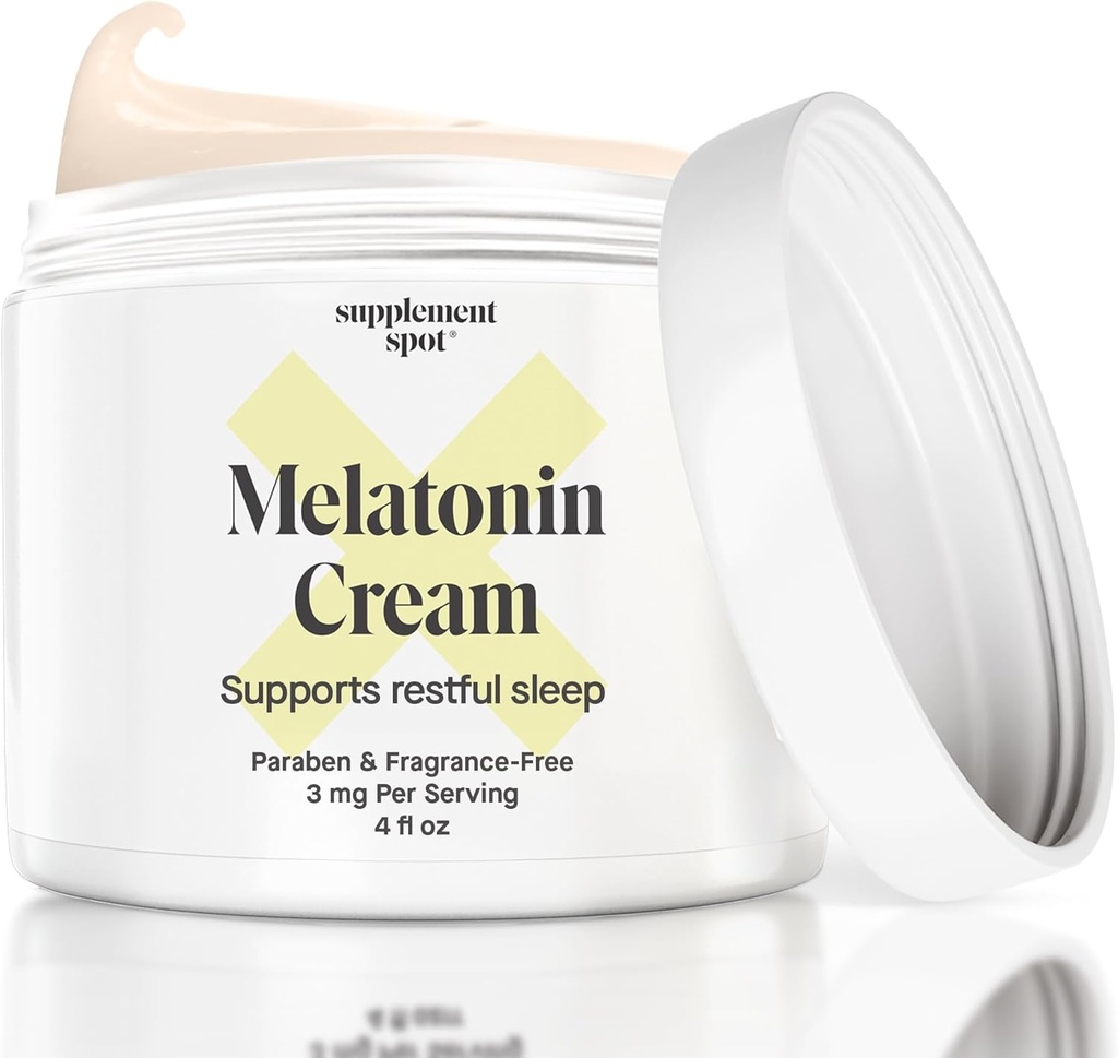 Melonalin Cream for Restful Sleep - Melonatin Sleep Supplement Reset Biological Body Clock - Paraben, Fragrance- Free to Reduce Fine Lines & Wrinks - Natural Sleep Cream (4 oz)