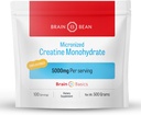 Brain Bean 500 mg ízesítetlen mikronizált kreatin-monohidrát Powder Helps Növeli az energiát az agy egészsége - Non-GMO, gluténmentes kreatin por támogató izom-egészség (Made in USA)