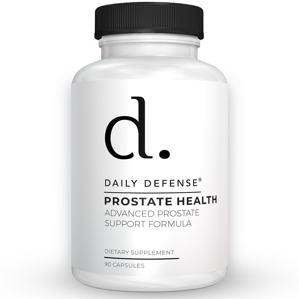 Prostate Defense Prostate Health Supplement for Men with Saw Palmetto Powder, Vitamin E, Zinc, Mushrooms, Pumpkin Seed - Urinary Prostate Support