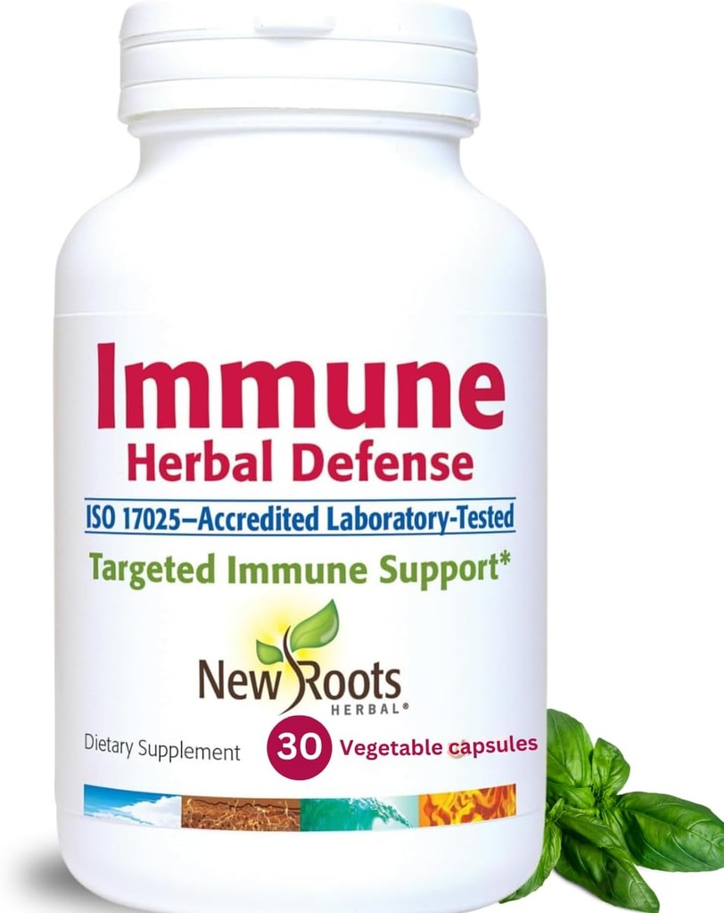 Immune Herbal Defense תוסף (200 מ"ג) עם Reishi Mushroom, Astragalus Andrographis, Multi Herbal Extract with Elderberry, Echinacea (30 קפסולות)