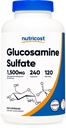 Nutricost Glucosamine Sulfate 1500mg, 240 Capsules - 750mg Per Capsule, Gluten Free, Non-GMO