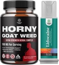 Bundle of Horny Kozí Tráva pro muže s Black Maca Root, Tongkat Ali, Saw Palmetto & Panax Ginseng Extract a Lidokain Desensitising Topical Spray Climax Control - Boost Endurance a Stamina