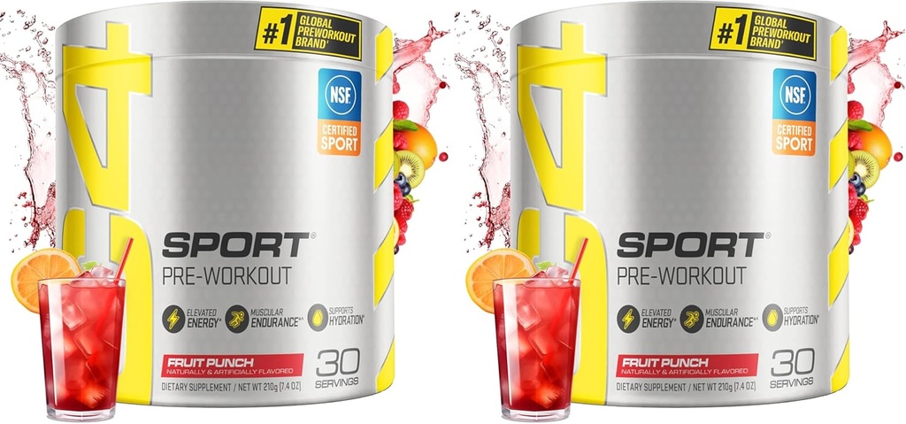 Cellucor C4 Sports Pirms treniņa pulveris augļu pūderis - NSF Sertificēts sportam -- 30 Servējumi, iepakojums May Vary. (iepakojums no 2)